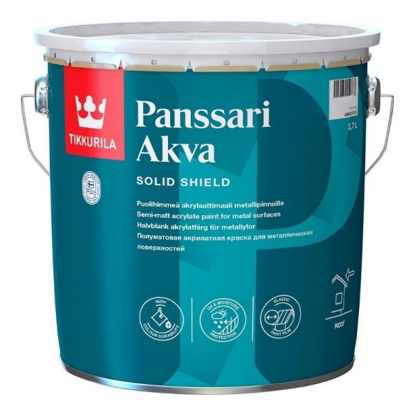 Peltikattomaali Panssari Akva 2,7 l A valkoinen sävytettävissä