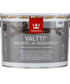 Kaluste- ja terassiöljy Valtti 9 l kelonharmaa